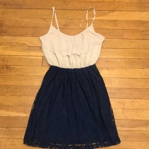 Soprano Lace Dress, nude & navy, XS